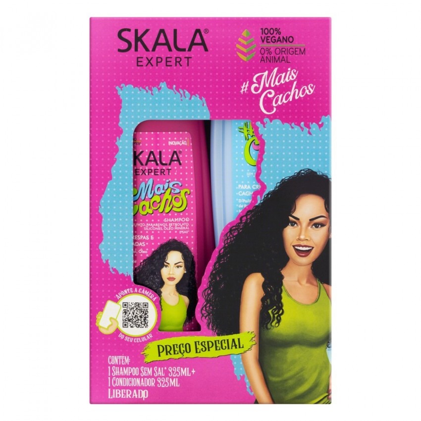 PACK SHAMPOO ACONDICIONADOR SKALA EXPERT MAIS CACHOS