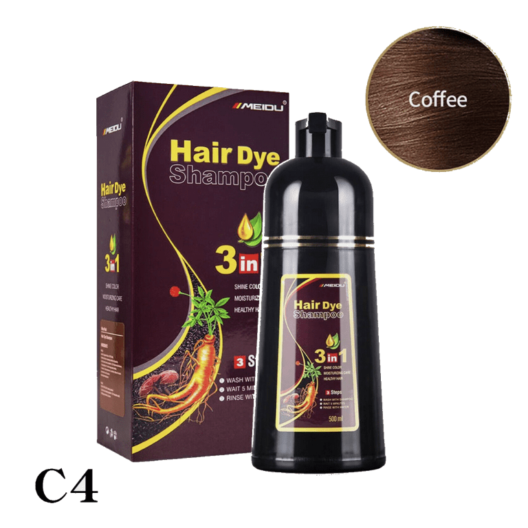 Champú para teñir el cabello instantáneo 3 en 1 de MEIDU, 500 ml