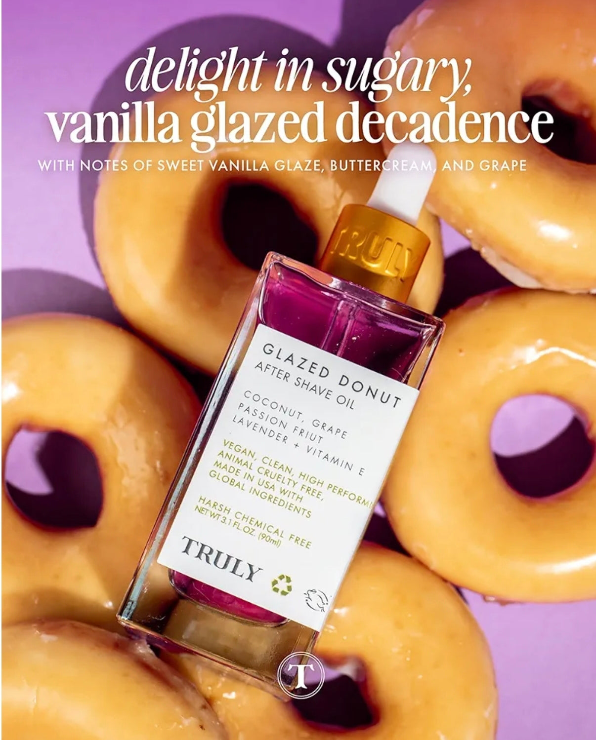 After Shave Oil Glazed Donut Truly - Aceite de lujo para después del afeitado