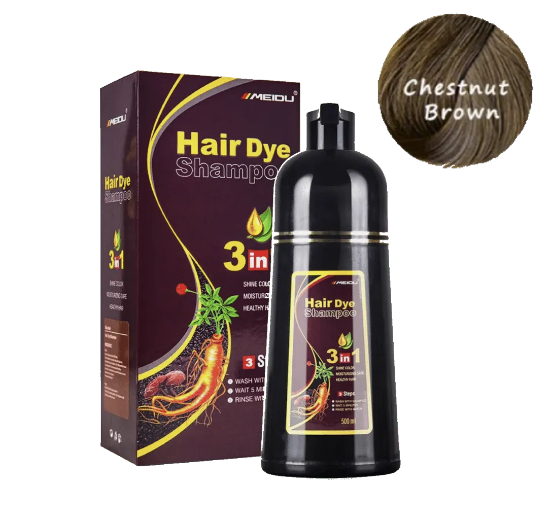 Champú para teñir el cabello instantáneo 3 en 1 de MEIDU, 500 ml