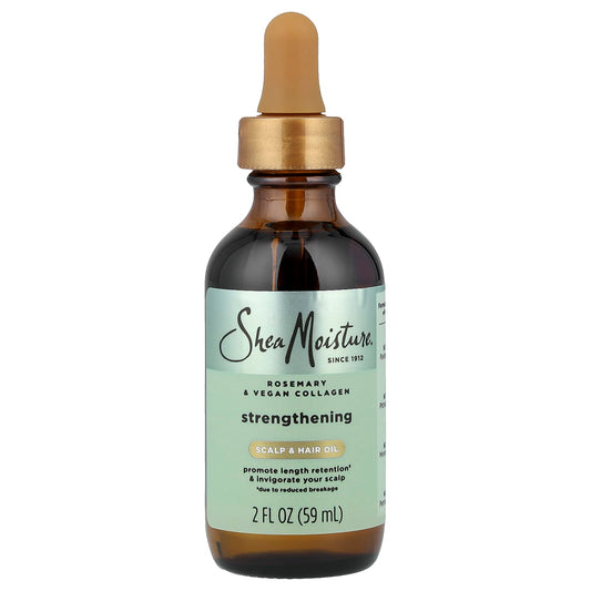 ✨ SheaMoisture Aceite Fortalecedor Cuero Cabelludo & Cabello – Romero y Colágeno Vegano (59 ml)