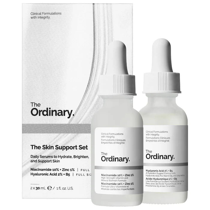 The ordinary 
El set de apoyo para la piel con niacinamida + ácido hialurónico