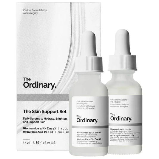 The ordinary 
El set de apoyo para la piel con niacinamida + ácido hialurónico