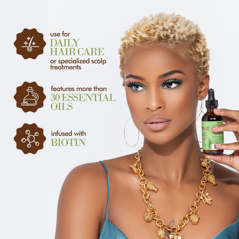 Aceite fortalecedor del cuero cabelludo y el cabello con romero y menta Mielle * serum